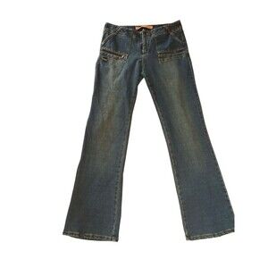 Vintage Express Jeans Y2K Super Soft Zippers Size 12 Tall